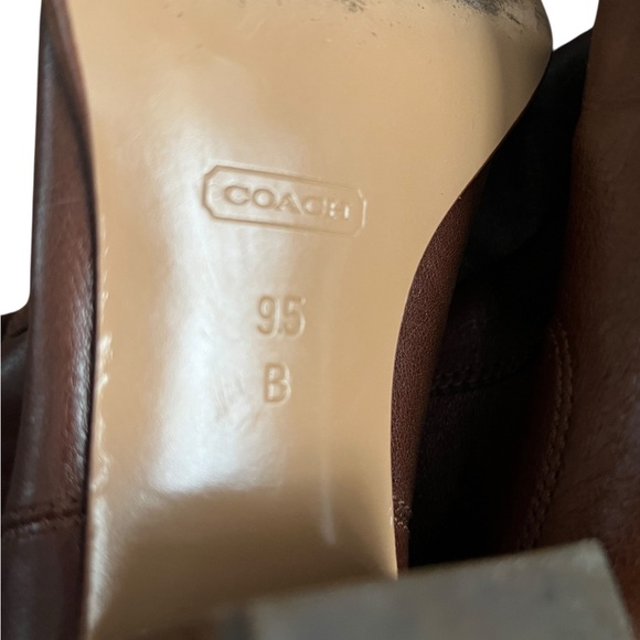 Coach Brown Leather Knee-High Boots Size 9.5 B - Picture 6 of 7